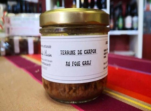 Le Confit d'Ascain - Terrine de chapon fermier au foie gras 190g
