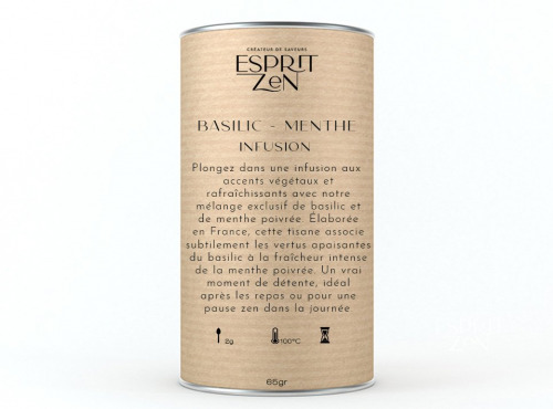Esprit Zen - Basilic - Menthe-Infusion - boite 65g