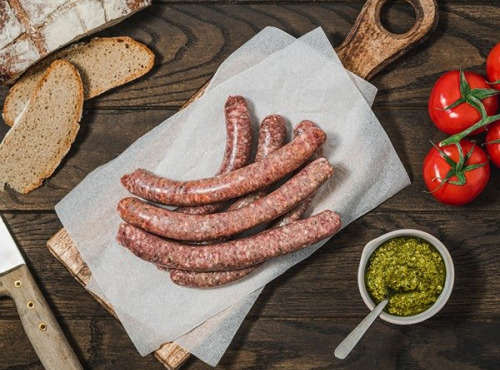 Maison BAYLE - Champions du Monde de boucherie 2016 - 6 Saucisses saveur ail des ours Barbecue