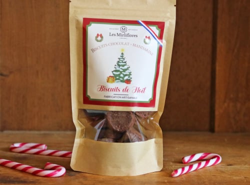 Les Mirliflores - Biscuits de Noël - Biscuits chocolat mandarine 120gr