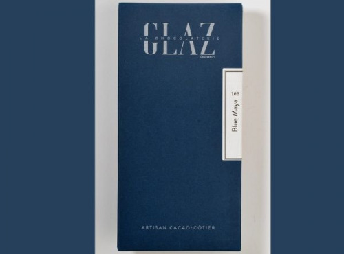 Glaz la chocolaterie de la presqu’île - [Précommande] Tablette chocolat noir "Blue Maya" 100%