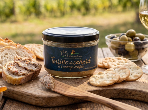 Le Tuyé de Mésandans - Terrine de canard à l'orange confite -sans nitrite - 180g