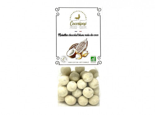 Cocoripop - Noisettes chocolat blanc noix de coco 100g x 8