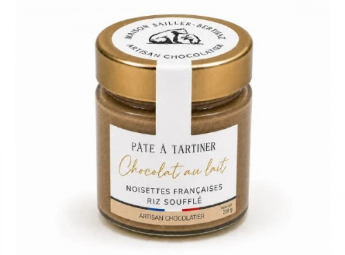 Maison Sailler Berthaz - Pâte à tartiner chocolat lait, noisettes & riz soufflé