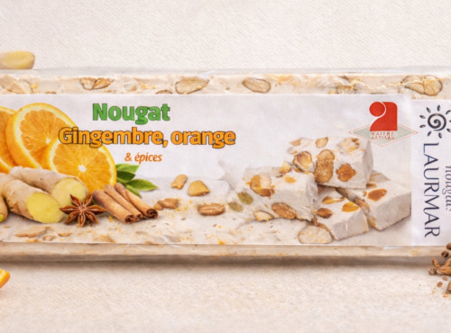 Nougats Laurmar - Nougat aux écorces d’orange confites, gingembre confit et épices douces