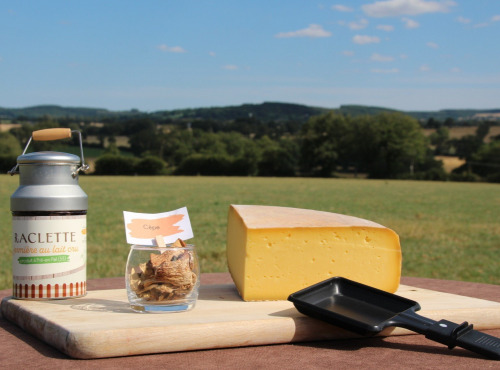 Ferme des Petits Monts - Raclette fermière CEPE BIO au lait cru - Demi Meule 3 kg