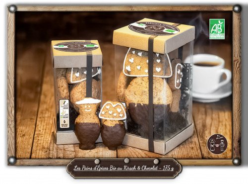 P'tit Bout d'Alsace - Les Pains d’Épices Bio au Kirsch & Chocolat - 500 g (VRAC)