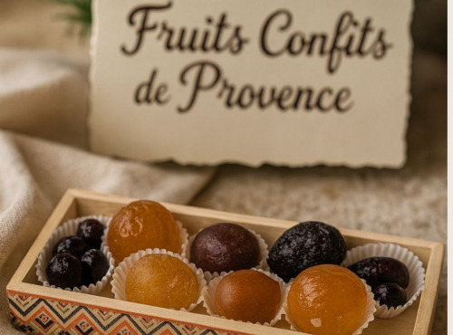 Nougats Laurmar - Coffret bois fruits confits glacés