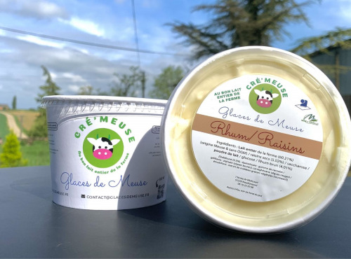 Glaces de Meuse - Crème Glacée "Rhum & Raisins" - 360g