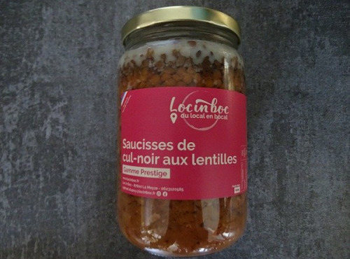Loc in Boc : du local en bocal - Saucisses de Cul-Noir Limousin aux lentilles 690g