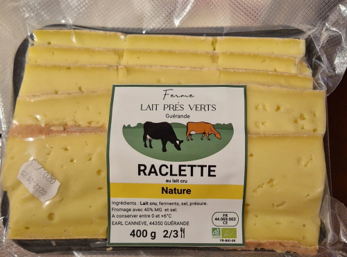 Ferme Lait Prés Verts - Raclette nature 2/3 personnes