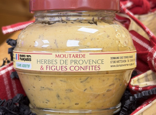 Domaine des Terres Rouges - Moutarde aux Herbes de Provence et aux Figues confites 200g