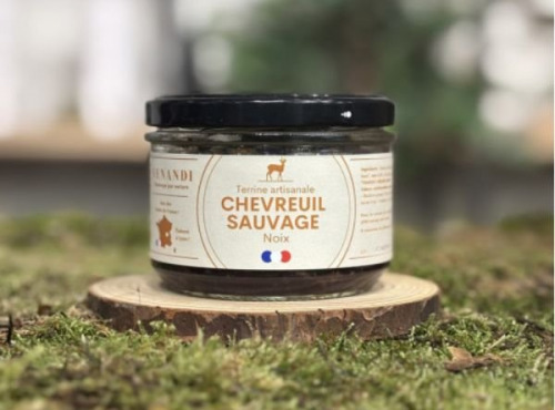 Venandi Sauvage par Nature - Terrine Chevreuil Sauvage Français aux Noix - 12x180g