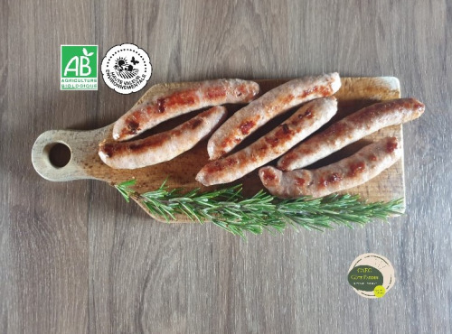 Ferme GAEC Côte Pardin - [Précommande] 12 Saucisses 100 % Veau BIO Race Aubrac - 900 g