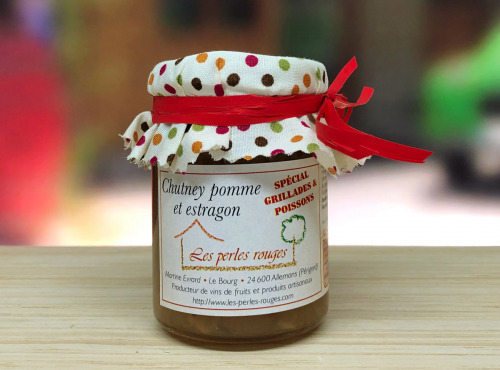 Les Perles Rouges - Chutney Pomme Et Estragon (spécial Grillades & Poissons)