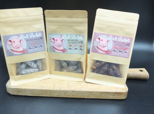 Ferme Porc & Pink - Assortiment Pink Pocket, "Nature, Noisette, Piment", sans nitrite