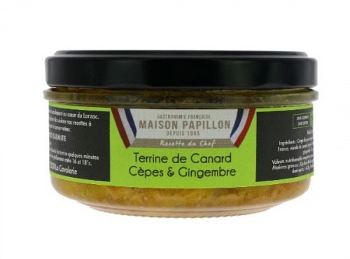 Maison PAPILLON - Artisan depuis 1955 - Terrine de Canard aux Cèpes et Gingembre 130g