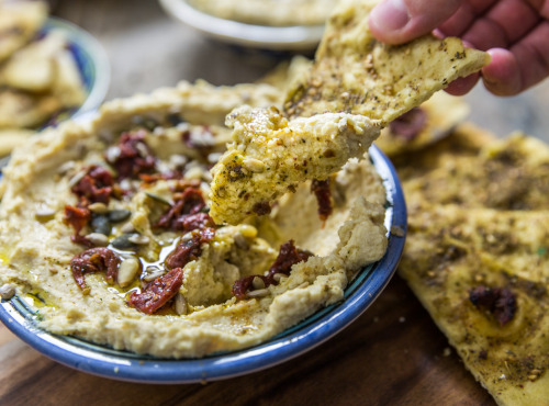 Graines Précieuses - Triangles De Galettes Spécial Houmous Au Zaahtar Et Au Thym Sauvage