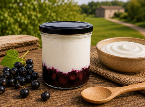 Gaec de l'Elanion - Fromage Blanc Confiture  Cassis 130g