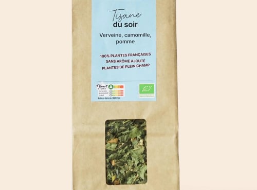 Omie - Tisane du soir bio - Marjolaine, verveine et pomme - plantes 100% françaises - 45 g