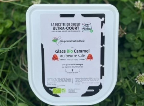 Les Glaces du Semnon - La Mémère - Glace Caramel Beurre Salé 100% Bio 2,5L