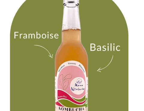 Mama Kombucha - Kombucha Framboise, Basilic - Byron Bay