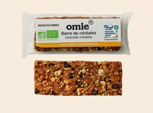 Omie - LOT de 20 - Barres de céréales chocolat noisette - sans additif - 25 g