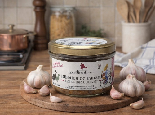 La Maison du Charolais - Rillettes de canard aux raisins et marc de Bourgogne 180g