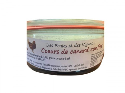 Des Poules et des Vignes à Bourgueil - Cœur de canard confit