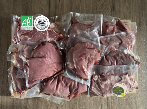 Ferme GAEC Côte Pardin - [SURGELE] 5 kg - Colis Boeuf BIO à Griller Race Aubrac