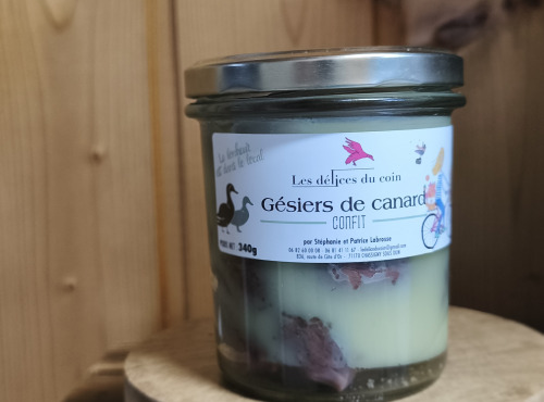 Les Délices du Coin - Gésiers de canard confit 340g