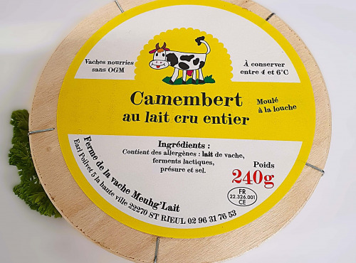 Ferme de la Paumerais - CAMEMBERT AU LAIT CRU ENTIER DE VACHE (x1) - 240 Gr