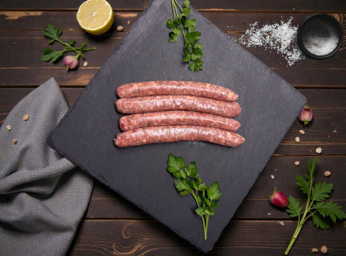 Ferme des Gravelines - SAUCISSES AIL DES OURS X4 - 100% POULET BIO