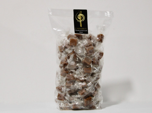 L'AMBR'1 Caramels et Gourmandises - Tendres Bouchées De Caramels Au Beurre Salé - Sachet De 500g