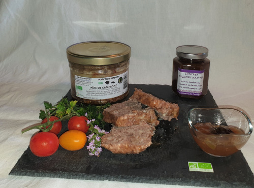 La Ferme du Montet - APERO - Pâté de campagne de Porc Noir Gascon BIO - 380 g
