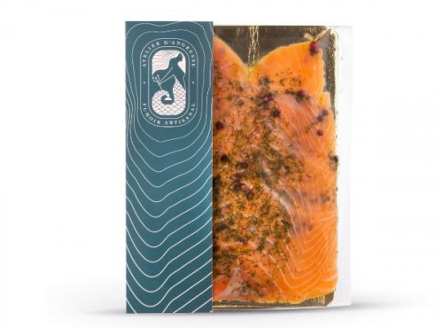 Atelier d'Angresse – Fumoir Artisanal - Saumon fumé Ecosse tranché et mariné - 10 tranches