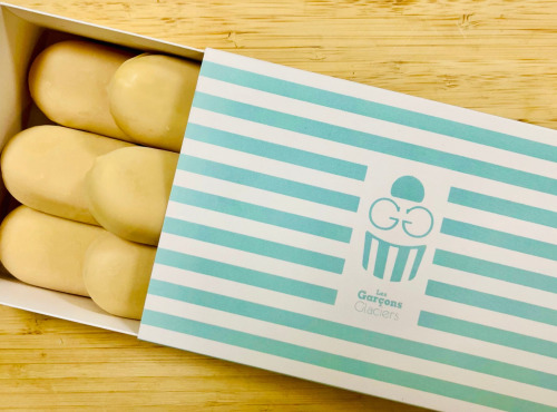 Les Garçons Glaciers - Lot de 8 esquimaux Fraise coque Yuzu