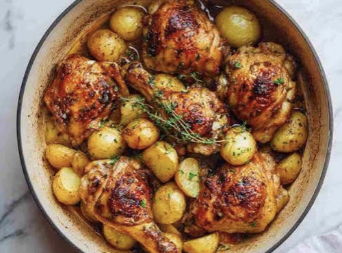 Des Poules et des Vignes à Bourgueil - 4 cuisses de Géline de Touraine cuites