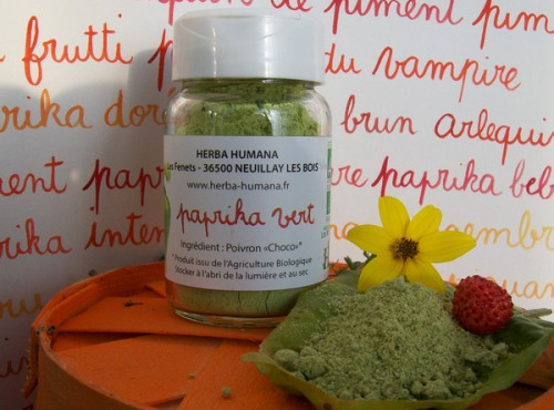 HERBA HUMANA - Paprika Vert Cultivé en France 30g