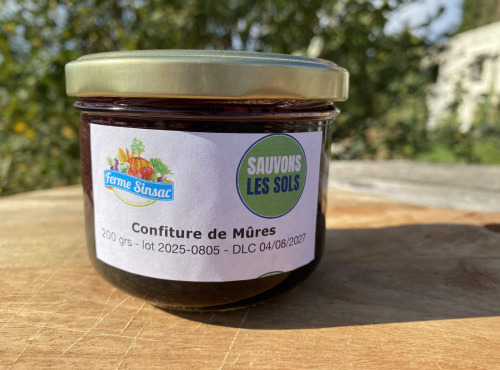 Ferme Sinsac - Confiture de Mûres en pot de 200 grs