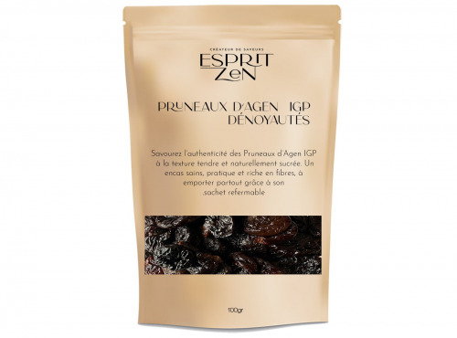 Esprit Zen - Pruneaux d'Agen dénoyautés IGP - Sachet refermable de 100g