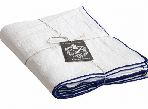 Maison de Vacances - Nappe Bourdon - Toile Mimi cobalt - 170x300