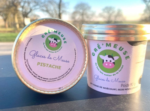 Glaces de Meuse - Lot P'tits Pots "Pistache" - Crème glacée (90gr)