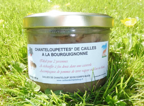 Cailles de Chanteloup - LOT cuisses de caille  400 gr + 1 verrine de chanteloupettes de caille sauce Bourguignonne
