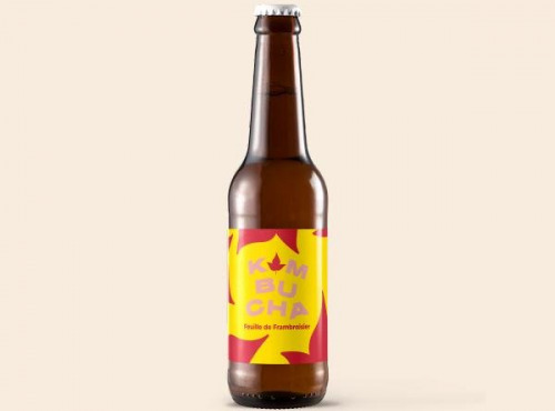 Omie - Kombucha aux feuilles de framboisier bio - feuilles du Maine-et-Loire - 33 cl