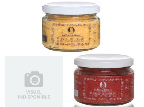 Les délices de Noémie - Assortiment Pots Bébé 12 Mois: Cresson, Betterave et Mijoté de veau au butternut bio