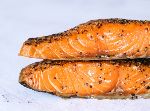 Etablissements JC David - Pavé de saumon fumé au poivre - 120g