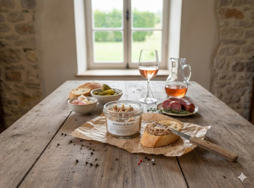 La Ferme Heureuse - Rillettes nature d'Angus 200g