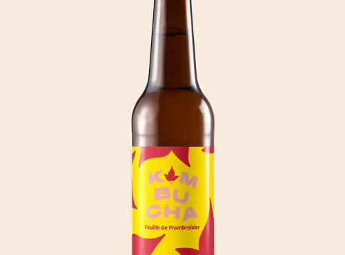 Omie - Kombucha aux feuilles de framboisier bio - feuilles du Maine-et-Loire - 33 cl