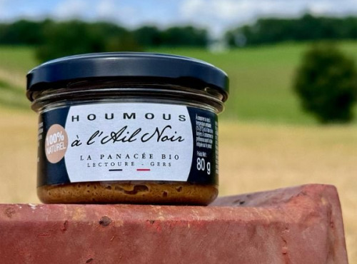La Panacée bio - Houmous bio à l'ail noir, cumin et poivre vert - 80 g